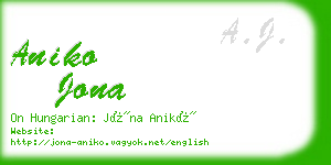 aniko jona business card